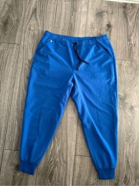 Figs Women's Scrubs Joggers Pants Caribbean Blue Size XXL/S